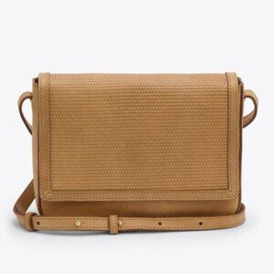 Nisolo Tan Woven Leather Crossbody Bag